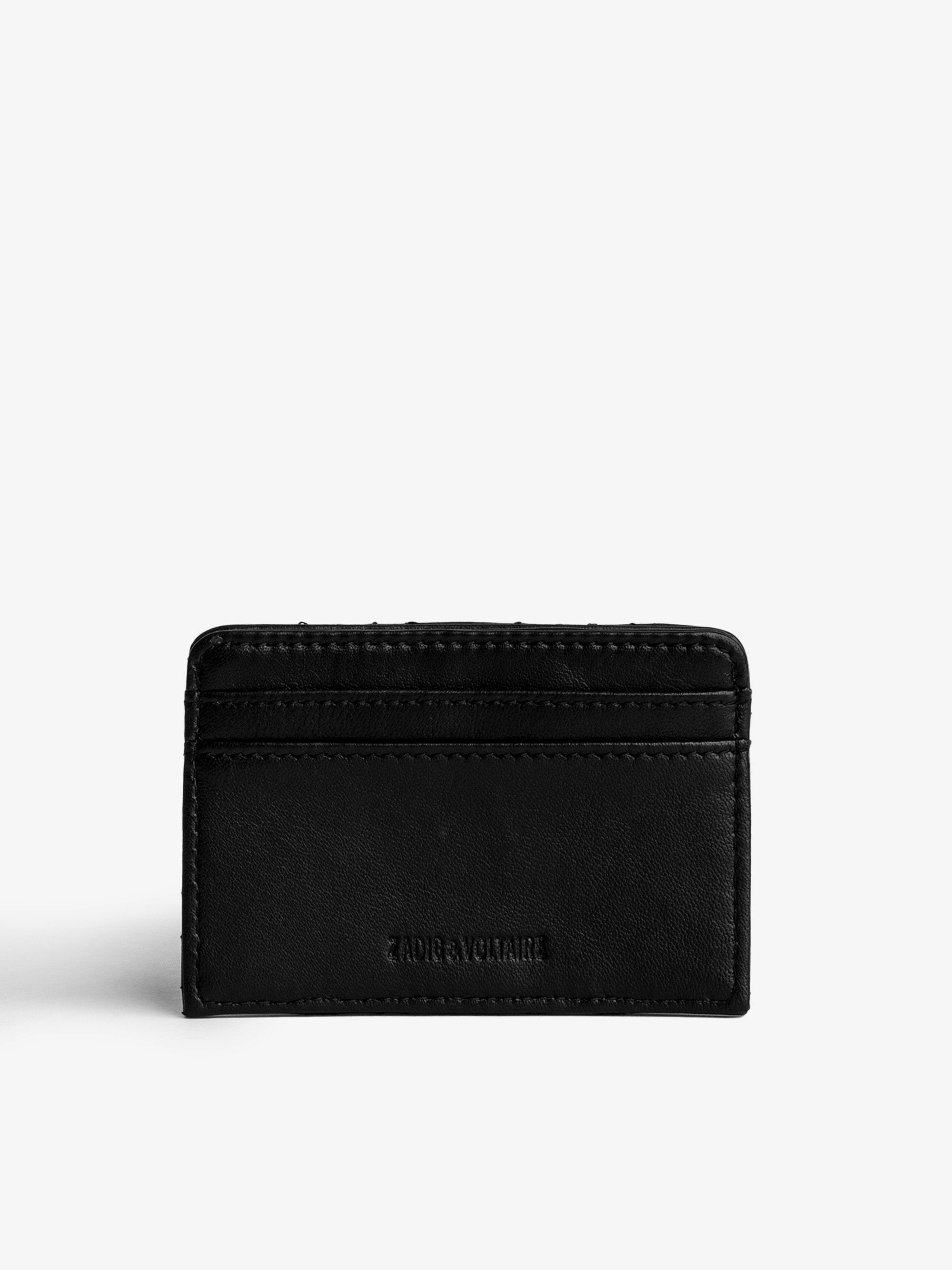 Quilted ZV Pass Card Holder - Quilted card holder in matte leather.